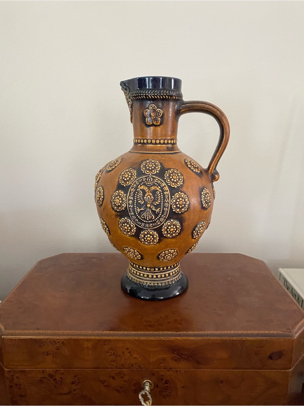 Marzi and Remy Vintage Pitcher Two Headed Eagle Medallion Made In Germany